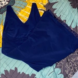 Cute blue v-neck dress